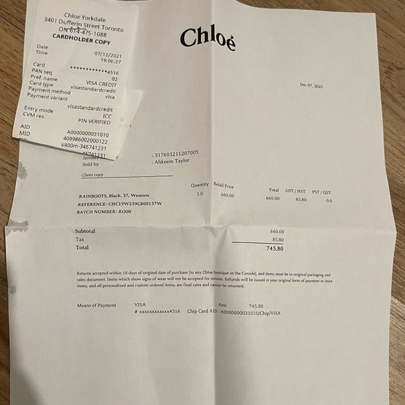 ❌SOLD❌ Chloe Betty Rain Boots - Picture 8 of 8